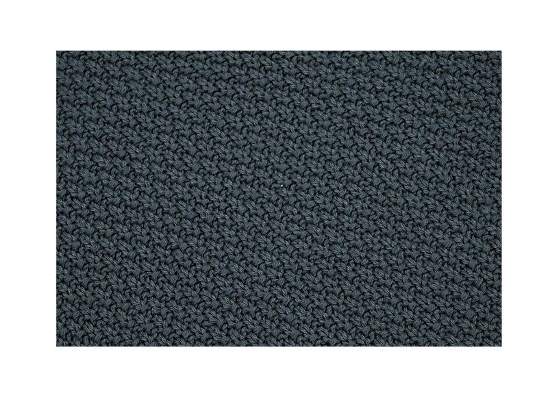 Ambrosia 130 x 160 cm Linear Cotton Knitted Throw Blanket in Charcoal Grey Luxurious 400GSM Textured Couch Cover for Sofa Bed Travel and Boho Home Decor - Image 2